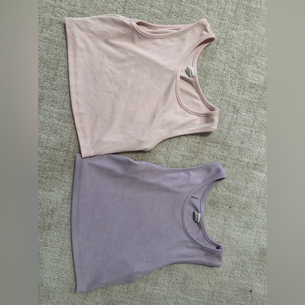 Shein pink and white tank tops size small
